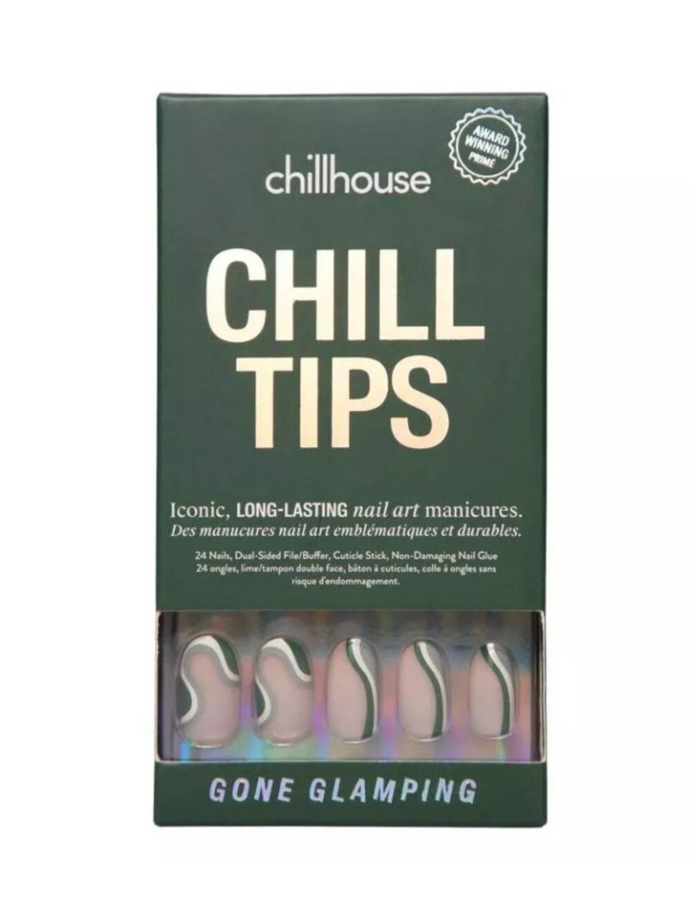 Chillhouse Chill Tips Press-On Fake Nails - Gone Glamping - 24ct